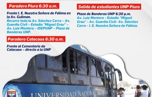 UNP reactiva Servicio de transporte gratuito a sus estudiantes
