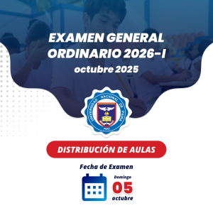 Listado de postulantes al Examen General Ordinario 2026 – I del 5 de octubre de 2025