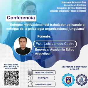 CONFERENCIA: “Enfoque motivacional del trabajador aplicando el enfoque de la psicología organizacional junguiana»