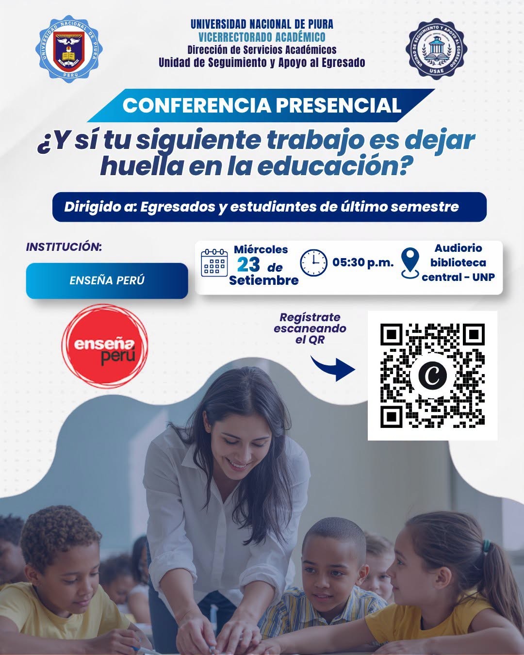CONFERENCIA PRESENCIAL ¿Y SI TU TRABAJO ES DEJAR HUELLA EN LA EDUCACION?